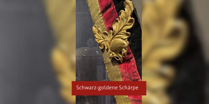 Interner Verweis: Schärpe des Erfurter Demokraten Hermann Alexander Berlepsch